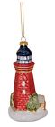 852-68 Cape Shore Lighthouse Blown Glass Christmas Holiday Ornament 096164852685