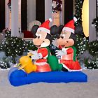 85646 Home Accents Holiday Inflatable Mickey And Minnies Sled 0086786856468