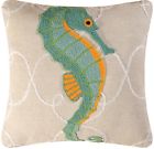 860321679b Enterprises Coastal Aqua Seahorse Inch Square Tufted Accent 008246045458