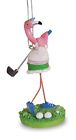 873-33 Cape Shore Pretty Pink Lady Golfing Flamingo Christmas 096164873338