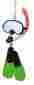 873-97 Cape Shore Snorkel Gear Mask And Flippers Christmas Holiday Ornament 5 Inches 096164873970