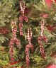 884916680637 Unbranded Sets Of Country Wood Candy Cane Ornaments