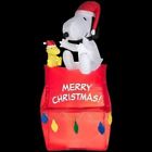 88708 Gemmy Industries Airblown Snoopy On House With Banner 086786887080