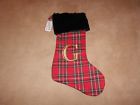 888252933280 Cheer New Red Plaid Christmas Stocking Initial