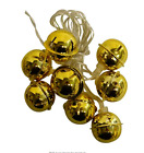 889299910647 Christmas Gold Bell Lights Battery Operated Led For