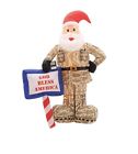 89127 Gemmy Christmas Inflatable Military Santa Claus Airblown Outdoor Holiday Decor