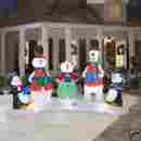 8995 Gemmy Christmas 10 W Airblown Inflatable Winter Carolers Yard Holiday Decor