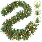 9 Ft By 12 Inch Prelit Christmas Garland Battery Operated With 50 Warm