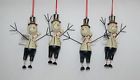 0965876 90321 Young Incorporated Black Inch Folk Art Snowman Ornaments 096587903216