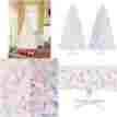 94222 White Artificial Christmas Tree 7.5 Ft Pre Lit Color Changing Lights With Stand 700535394222