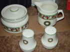 94614 Season Pcs Stoneware Sugar Bowl Creamer Salt Pepper Shaker