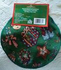 968x Charming Home Christmas Set Of Dark Green Elegant Tapestry Round