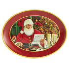 9728569 Burton Santa Claus Oval Melamine Platter Christmas Design 098111149336