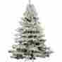 98103 Artificial Christmas Tree Fortune Bliss Collection White Green Pre Lit 6.5 Feet Xmas Indoor Decor Trees 724597398103