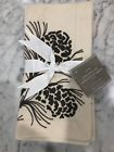 9892829 Pottery Barn Jewel Pinecone Embroidered Napkins Set Of Brand New