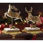 99414 Reindeer Christmas Set Pcs Stocking Holders Hanger Holiday 7019953799414
