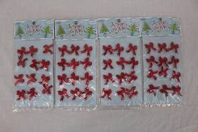 5482625 A Tree For Me Red Bow Baubles Small Set Of 48 Plastic Christmas Decor