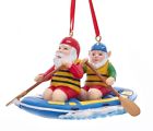 A1834 Kurt Adler Santa And His Elf Rowing Water 086131468209