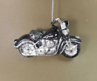 A440367 Silver Tree Black And Motorcycle Chopper Glass Ornament 063831403679