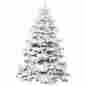 A806347led Vickerman Pre-lit Christmas Tree Alaskan Pine Multicolored 300 Led Lights Festive Flocked 717170060160