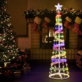 Adamonda 751405414809 192 Led Multicolor Indoor Outdoor Christmas Tree With Remote 8 Modes 6ft