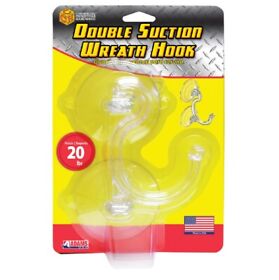 5750-86-5034 Adams Double Suction Christmas Wreath Hook Clear