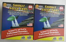 Adams Usa 037063203055 2x 50 Shingle Speed Tabs Commercial Grade For Christmas Led And Incandescent Light