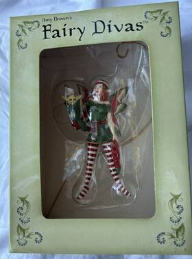M4808 Add An Accent Fairy Divas Stocking Diva Christmas Ornament 2002 Retired New In Box