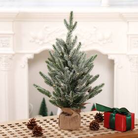 Adeeing 196336328557 24 Inch Pre-lit Artificial Tabletop Mini Christmas Tree With Lights
