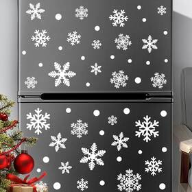 Ad-tz-118 Adoradecor Merry Christmas Wall Decal Snowflake Decorations Stickers Window Clings Decor