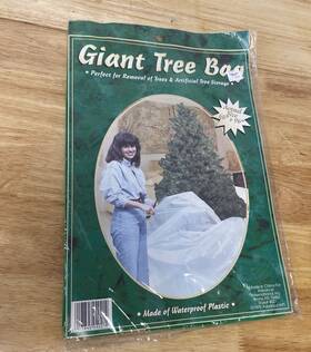 Advance International 017845040214 Giant Tree Bag For Christmas Removal Or Storage Waterproof Plastic 48 Inch X 96