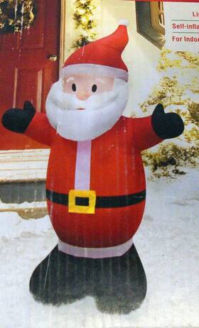 Air Flowz 026753041282 Airflowz 4 Foot Tall Inflatable Santa Open Arms Welcoming Lighted Christmas