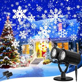 Dy207 Aksda Christmas Snowflake Projector Lights Outdoor 2025 Upgraded Double Head 360 R
