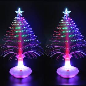 Alfyng 717664743722 Led Fiber Optic Christmas Tree Color Changing Holiday Set With A