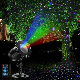 Se369 Alinkey Laser Christmas Projector Lights Outdoor Moving Red Green Blue 3 Color Starr