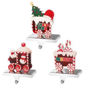 Alupssuc 977587642197 3 Pcs Christmas Stocking Holders For Mantle Metal Hangers