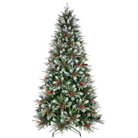 2514 Ama Pear 313018896894 7. 5 Ft. Christmas Tree Holiday With Tips Red Berries Pine Cones Me