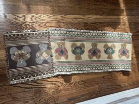 2955rn1ko1l American Greetings Barth And Dreyfuss Weavers Christmas Teddy Bear Table Runner 13 Inch X 70 Tapestry
