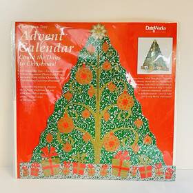 W02702 American Greetings New Vintage Dateworks Christmas Tree Advent Calendar Envelope