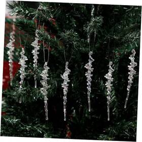Ancadn 703532369750 30pcs Acrylic Clear Icicles Ornaments Christmas Tree Decorations Big 26pcs Blue