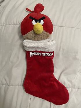 Angry Birds 022286919012 Christmas Plush Stocking Red Bird
