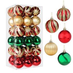 A-c1334 Annecy Christmas Ball Ornaments 36 Pcs 2.36 Inch Tree Decoration Shatter