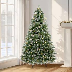 A-c1792 Annecy 6ft Pre-lit Christmas Tree Green Artificial Full Spruce