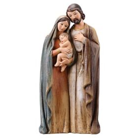 Vc683 Antiqued Toned Holy Family Statue Figurines For Christmas Home Decor 19 1/2 In
