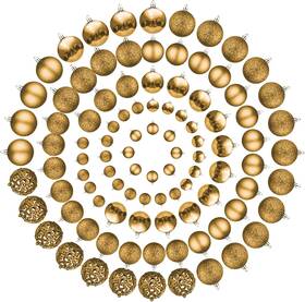 Aortd 009479364983 100-pack Christmas Ball Ornaments For Tree Shatterproof Plastic Holiday Baubl
