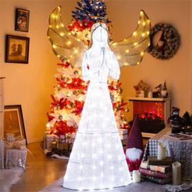 D60xma030-angel501-11 Apluschoice 5ft Christmas Led Angel Decoration For Outdoor Indoor Display