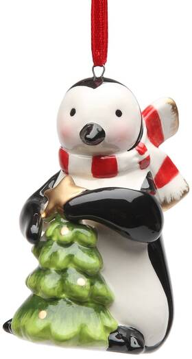 Appletree Design 752593617102 Penguin Christmas Ornament Ceramic Holiday Tree Decor