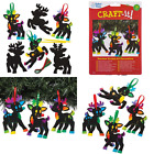 Ar701 Reindeer Scratch Art Decorations Pack Of For Kids 5051174086753