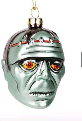 Archie Mcphee 739048129311 Monsters Ornament Frankenstein Blown Glass Christmas Halloween
