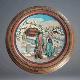1339 Arni Genuine Wood Carving By Christmas In The Black Forest Germany 1974 No
